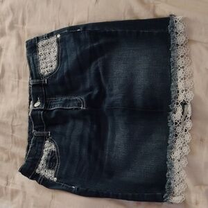 Girl Skirt With Lace Details